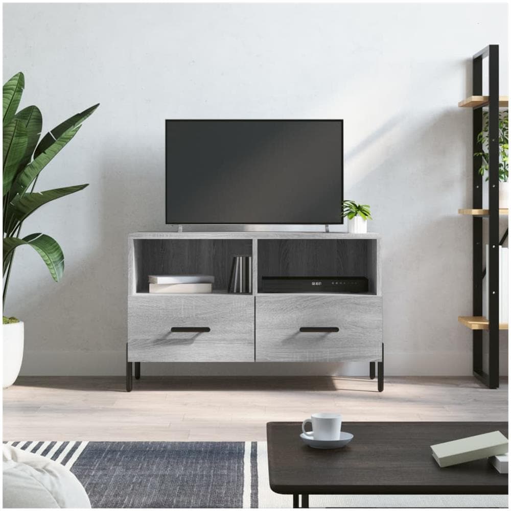 Mobile Porta Tv Grigio Sonoma 80x36x50 Cm In Legno Multistrato - Foto 1