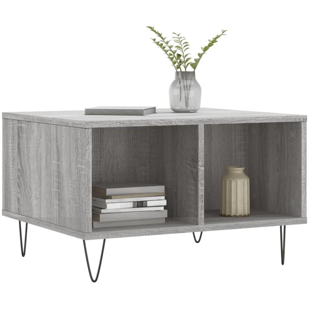 Tavolino Da Salotto Grigio Sonoma 60x50x36,5 Cm In Multistrato - Foto 3