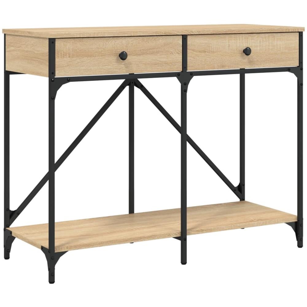 Tavolo Consolle Rovere Sonoma 100x39x78,5 Cm Legno Multistrato - Foto 2