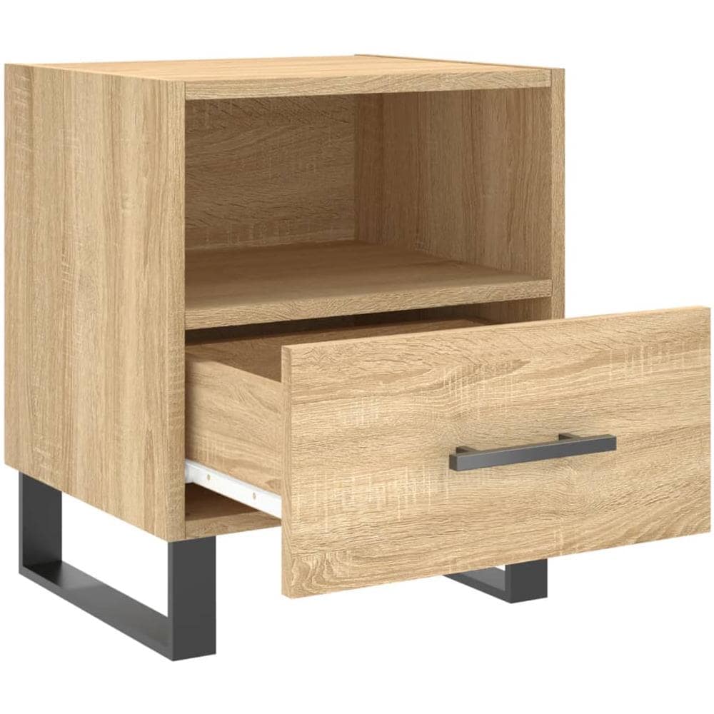Comodino Rovere Sonoma 40x35x47,5 Cm In Legno Multistrato - Foto 3