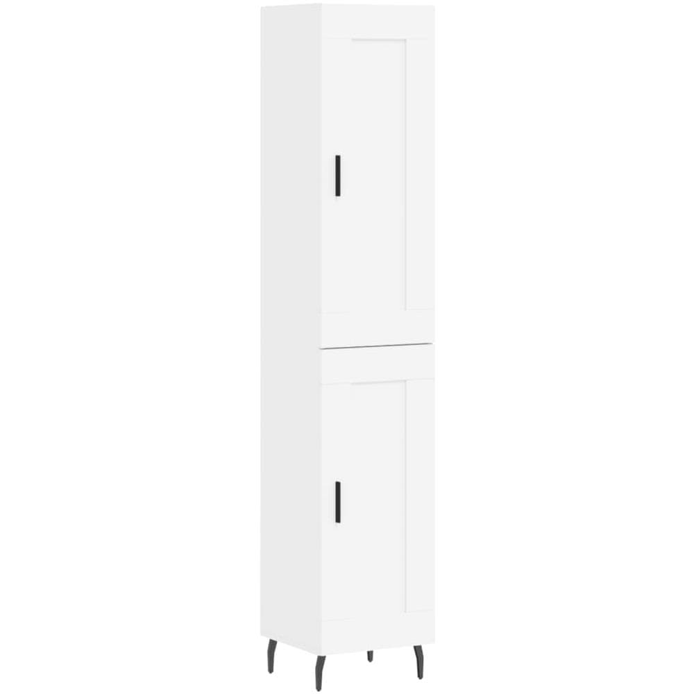 Credenza Bianca 34,5x34x180 Cm In Legno Multistrato - Foto 2