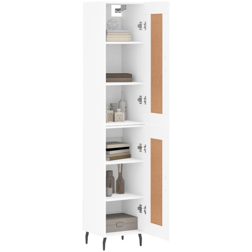 Credenza Bianca 34,5x34x180 Cm In Legno Multistrato - Foto 3