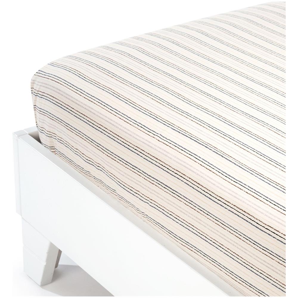 Lenzuolo Inferiore Riga In Cotone Colore Incolore Misura Singolo - Foto 1