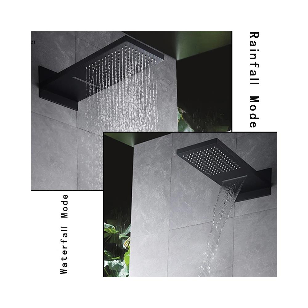 Set miscelatore doccia, Blackswan, tipo M73.10, modello nero opaco, misura 55 cm - Foto 2