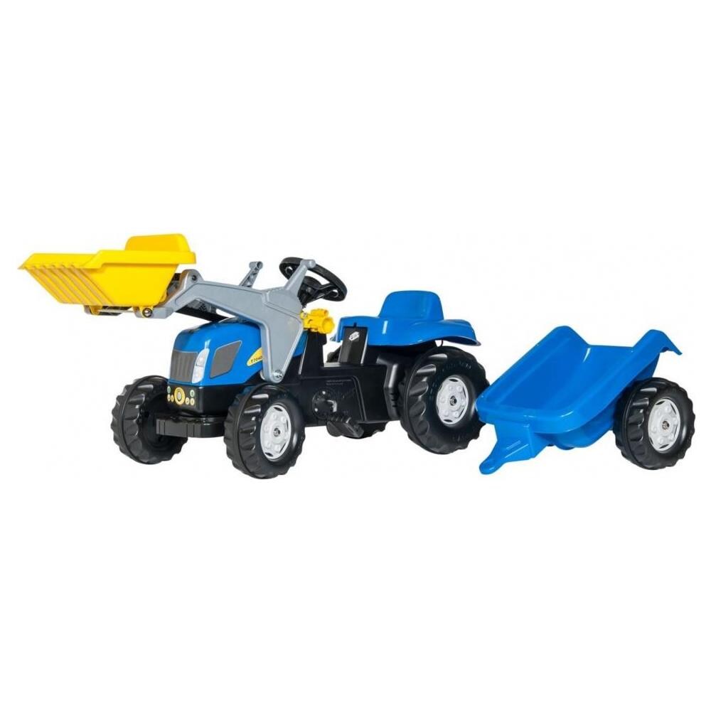 Trattore a pedali Kid New Holland T 7550 c / Ruspa e Rimorchio 023929 - Foto 3