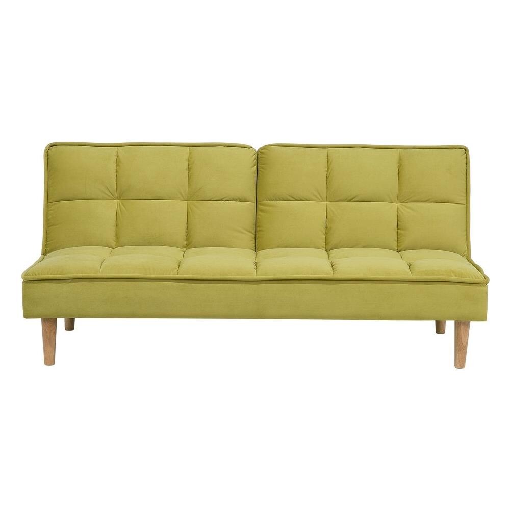 Divano Letto Moderno In Tessuto Giallo Verde Siljan - Foto 1