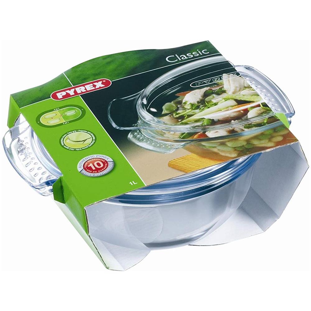 Classic Casseruola Con Coperchio A Tegame, Vetro, 5 Litri, Trasparente - Foto 2