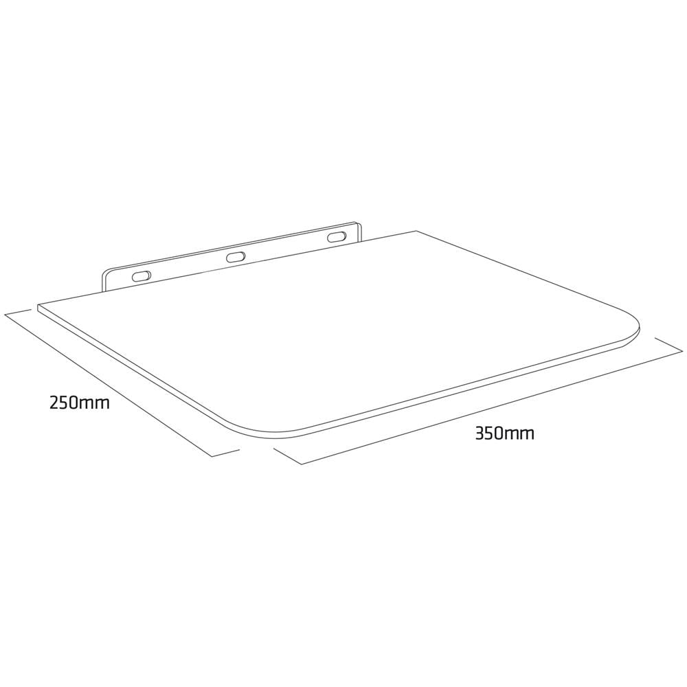 Mensola Singola Per Dvd Fino A 10kg Vetro Temperato Colore Nero - Foto 2