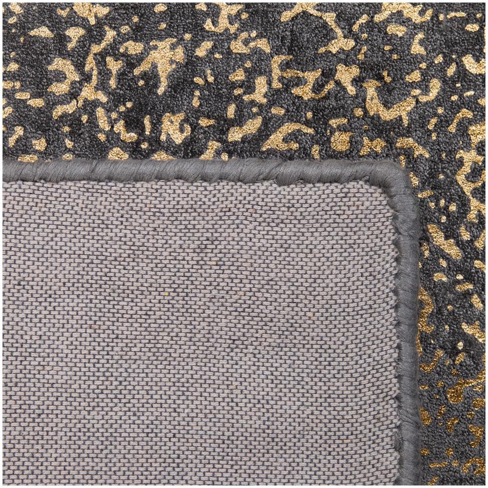 Tappeto A Pelo Corto Grigio Scuro / oro 160 X 230 Cm Esel - Foto 2