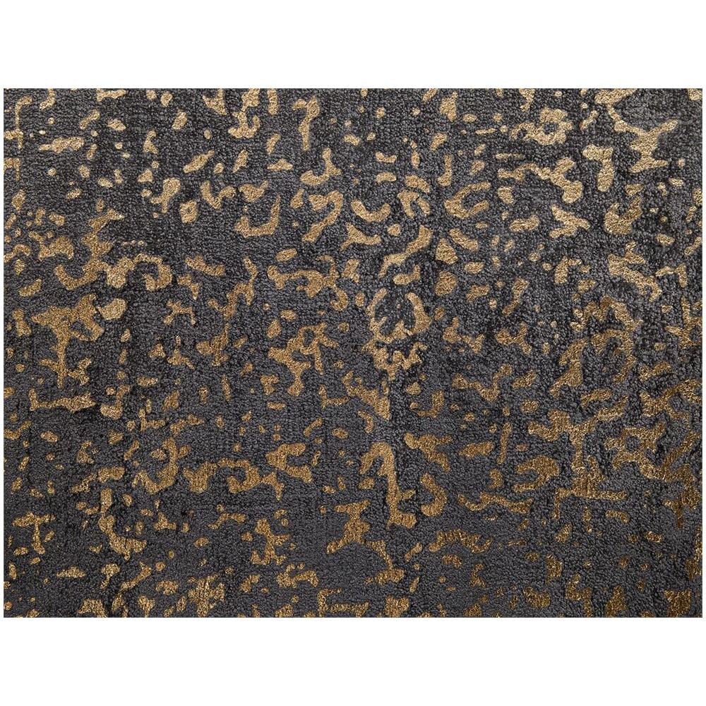 Tappeto A Pelo Corto Grigio Scuro / oro 160 X 230 Cm Esel - Foto 9