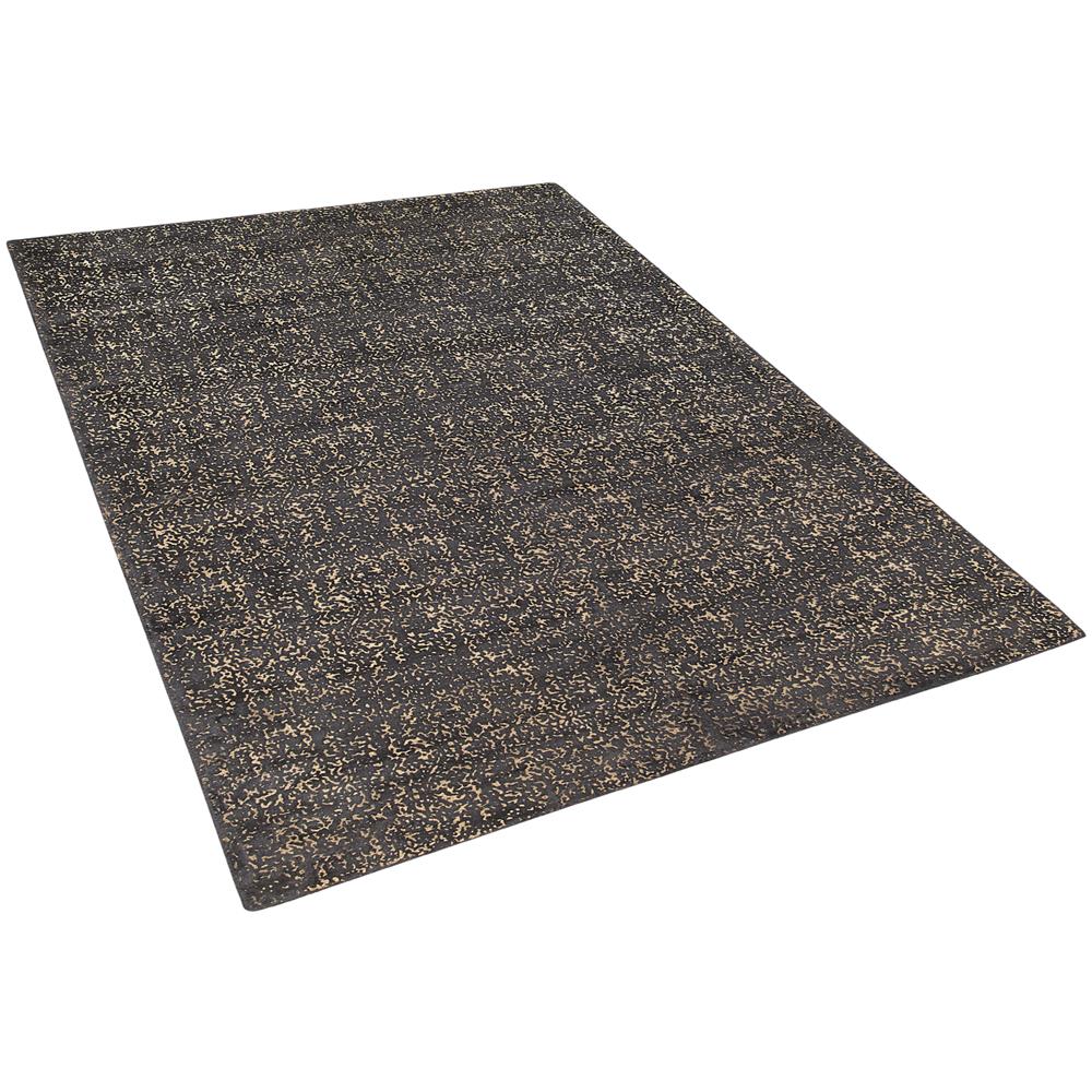 Tappeto A Pelo Corto Grigio Scuro / oro 160 X 230 Cm Esel - Foto 1