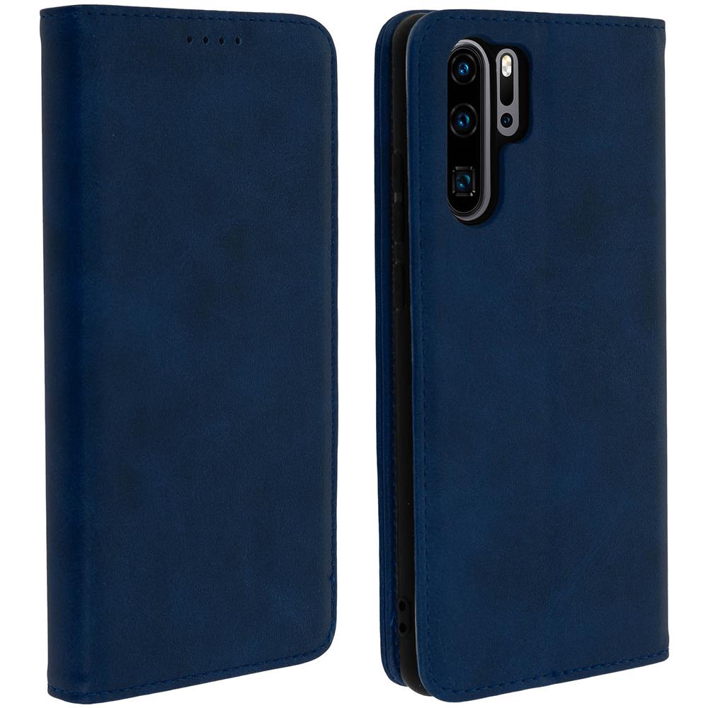 Custodia Huawei P30 Pro Portacarte Funzione Supporto Cover Silicone Blu - Foto 1
