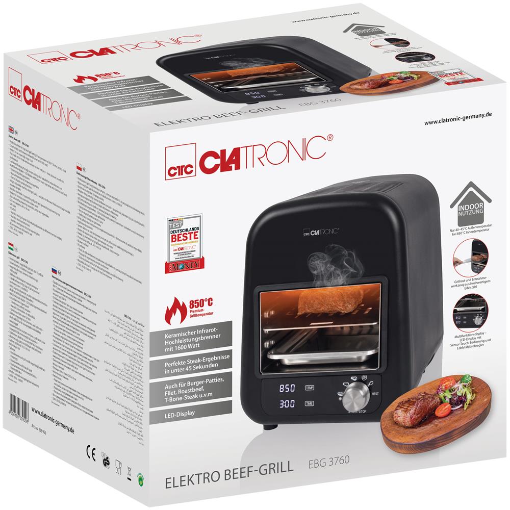 Ebg 3760 Grill Elettrico Ceramica Infrarosso Barbecue 5 Programmi 850ºc Schermo 1600w - Foto 8