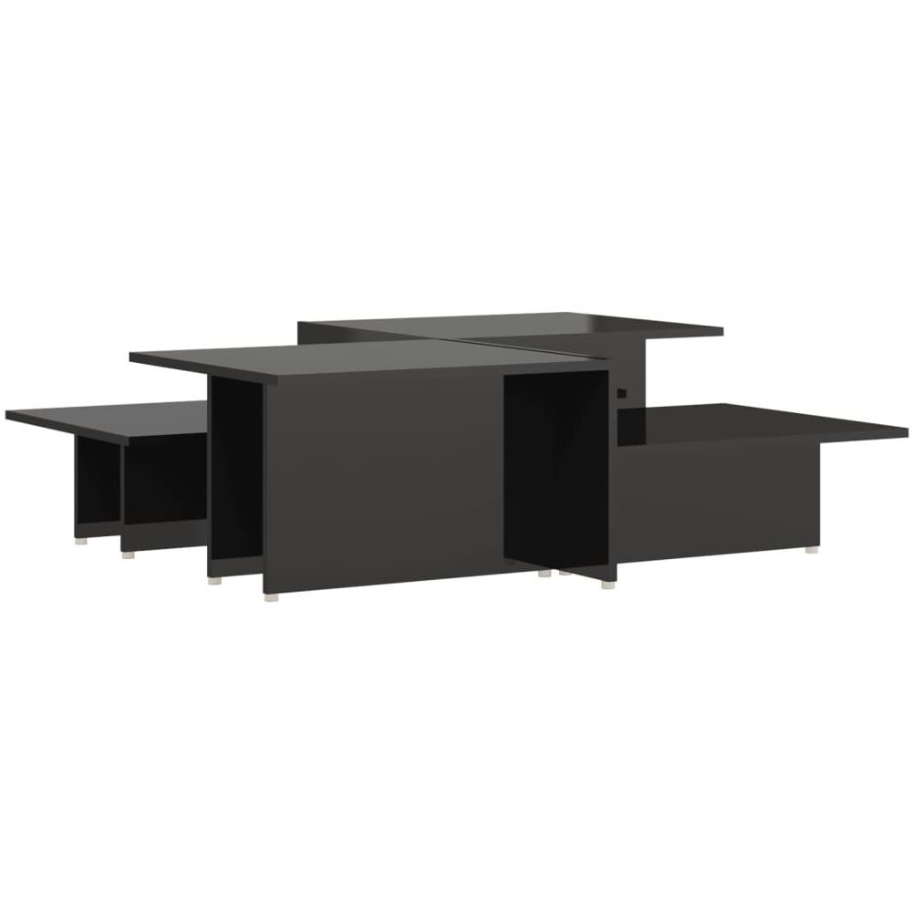 Tavolini da Salotto 2 pz Neri 111,5x50x33 cm Legno Multistrato - Foto 2