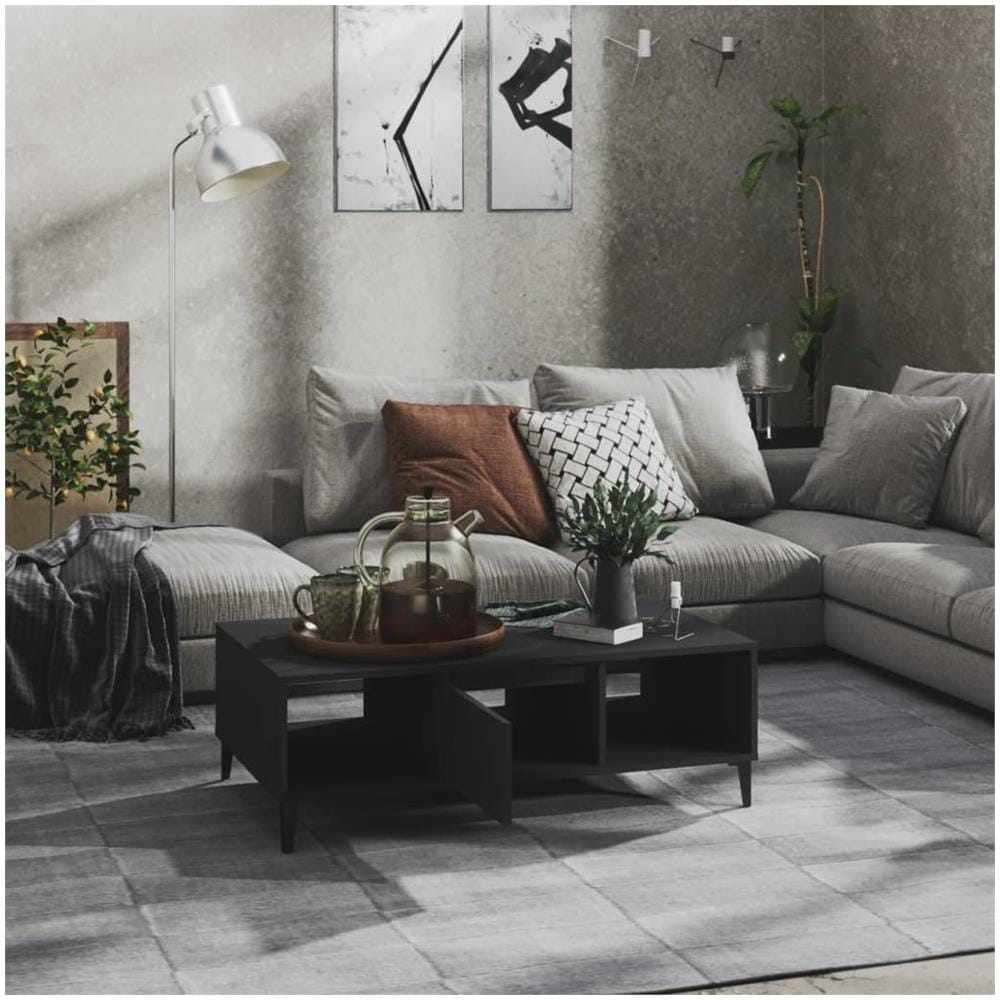 Tavolino da Salotto Grigio 103,5x60x35 cm in Legno Multistrato - Foto 1