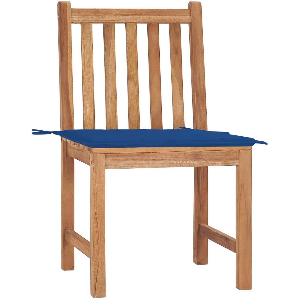 Sedie da Giardino 2 pz con Cuscini in Legno Massello di Teak - Foto 2