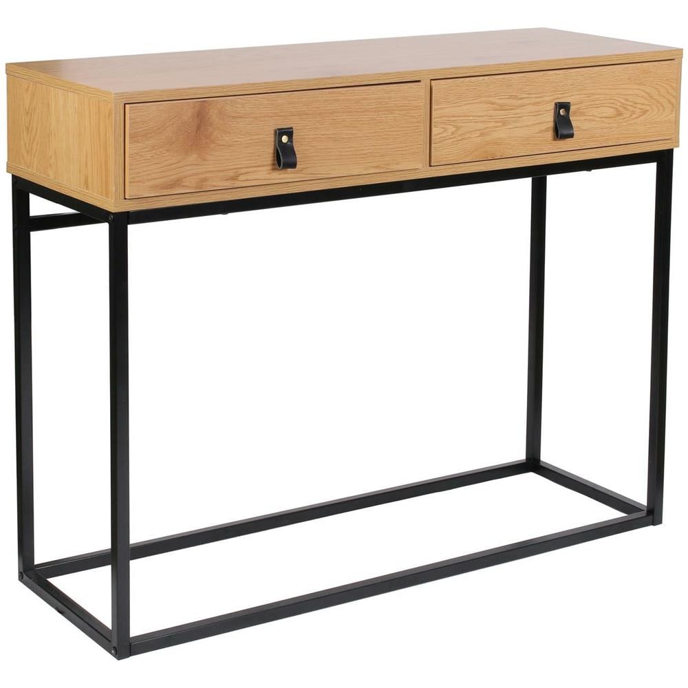 Consolle Abbott Rovere / Nero - Foto 1