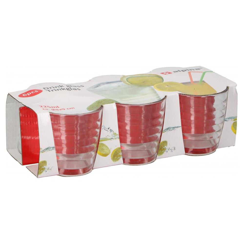 Bicchieri 225ml Vetro 9 Cm Trasparente 6 Pezzi - Foto 2