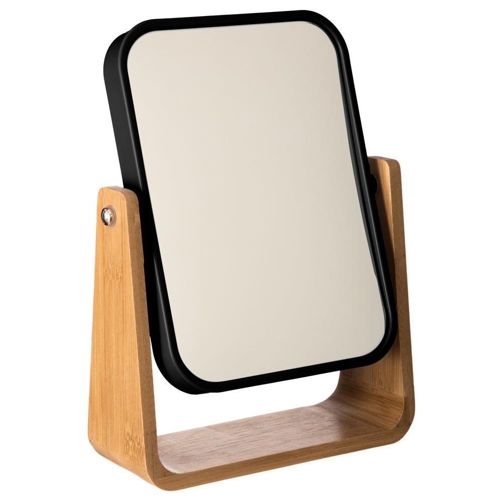 Specchio Cosmetico Bamboo, 16 X 22 Cm, Colore Nero - Foto 1