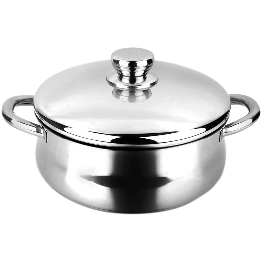 Fagor Silverinox Casseruola Induzione 28 Cm 6,7 Litri, Acciaio Inossidabile 18/10 Coperchio Argento - Foto 1