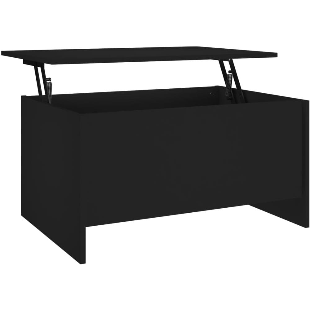 Tavolino Da Salotto Nero 80x55,5x41,5 Cm In Legno Multistrato - Foto 2