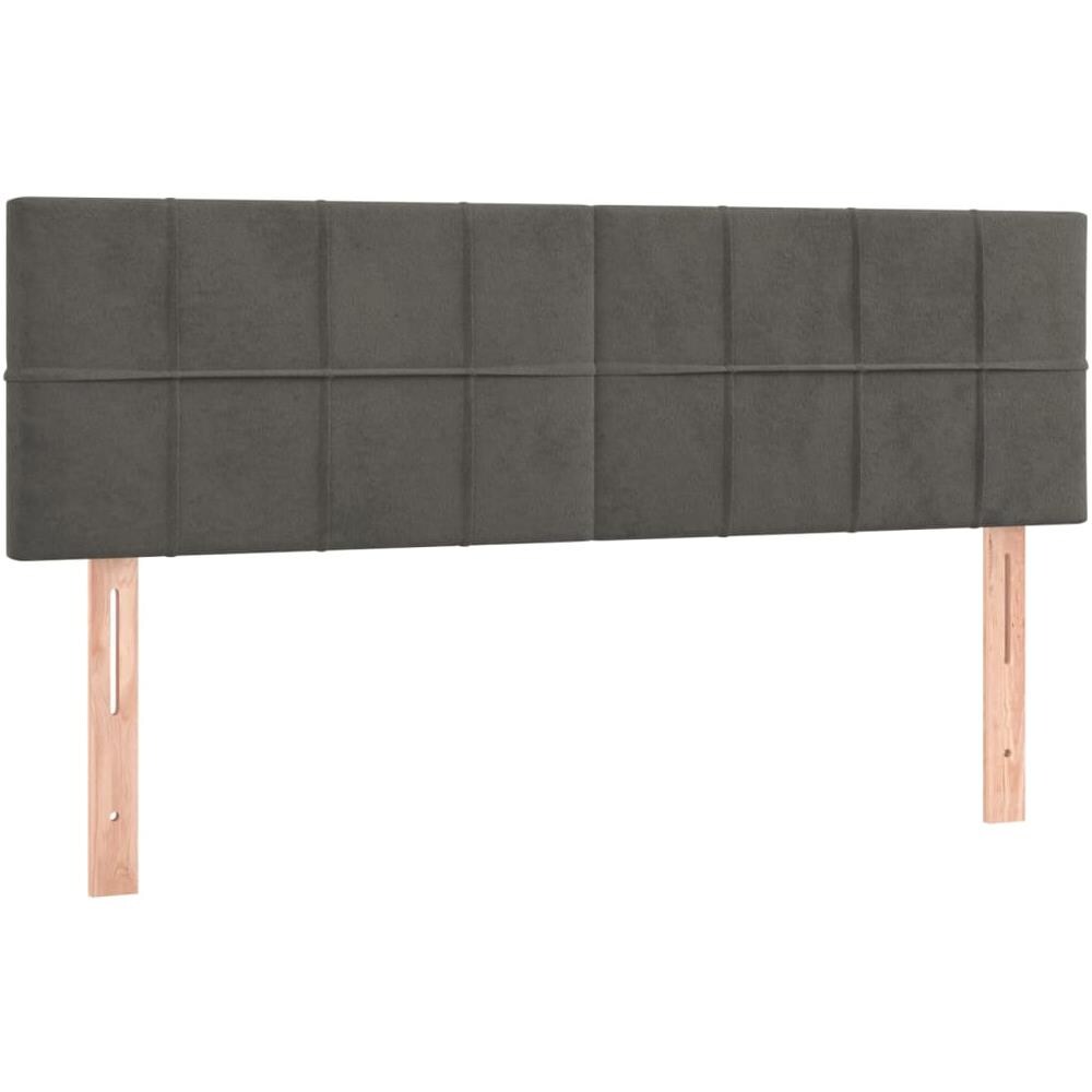 Testiere 2 Pz Grigio Scuro 72x5x78/88 Cm In Velluto - Foto 2