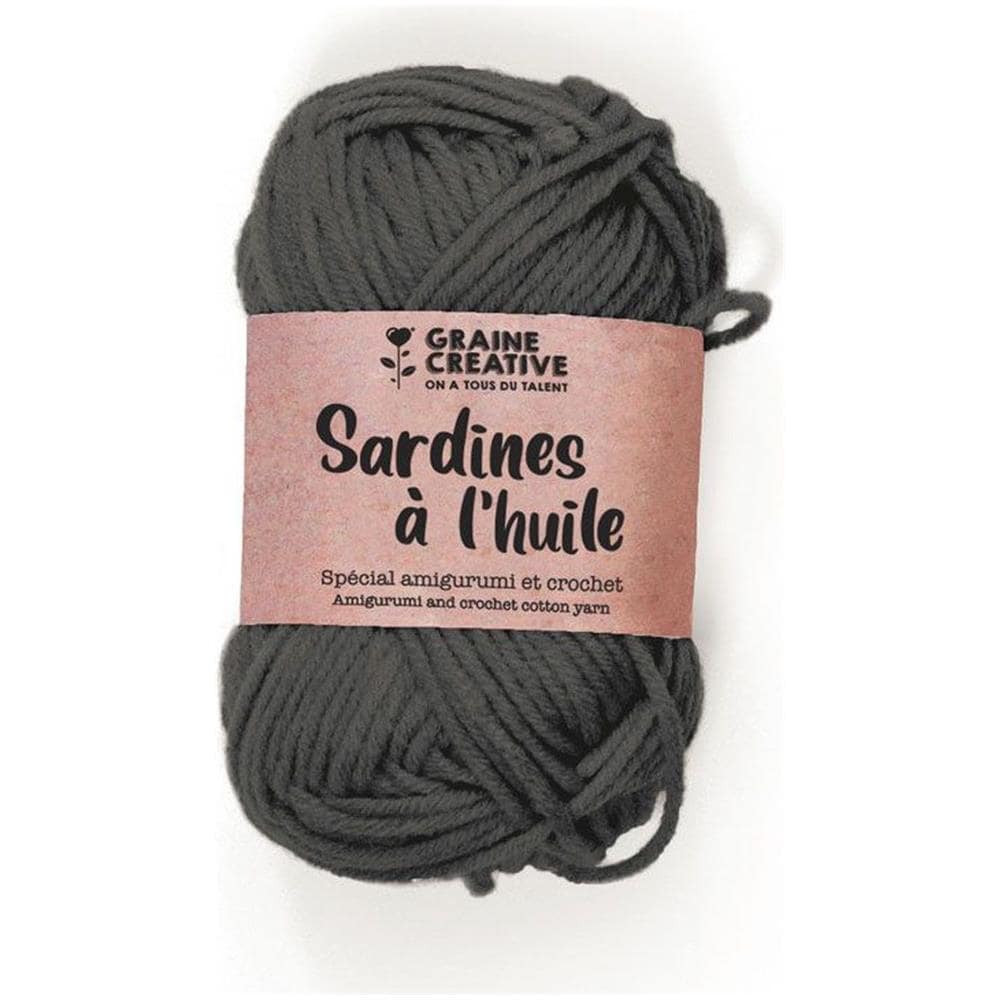 2 Filati Di Cotone Per Uncinetto 55 M - Grigio Scuro - Foto 1