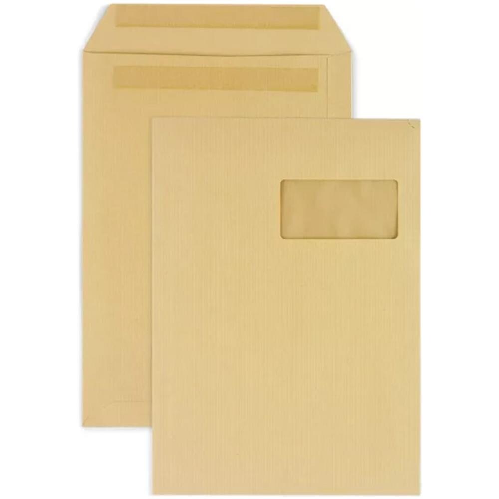 300 Tasche In Carta Kraft Con Finestra - 22,9 X 32,4 Cm - Foto 1