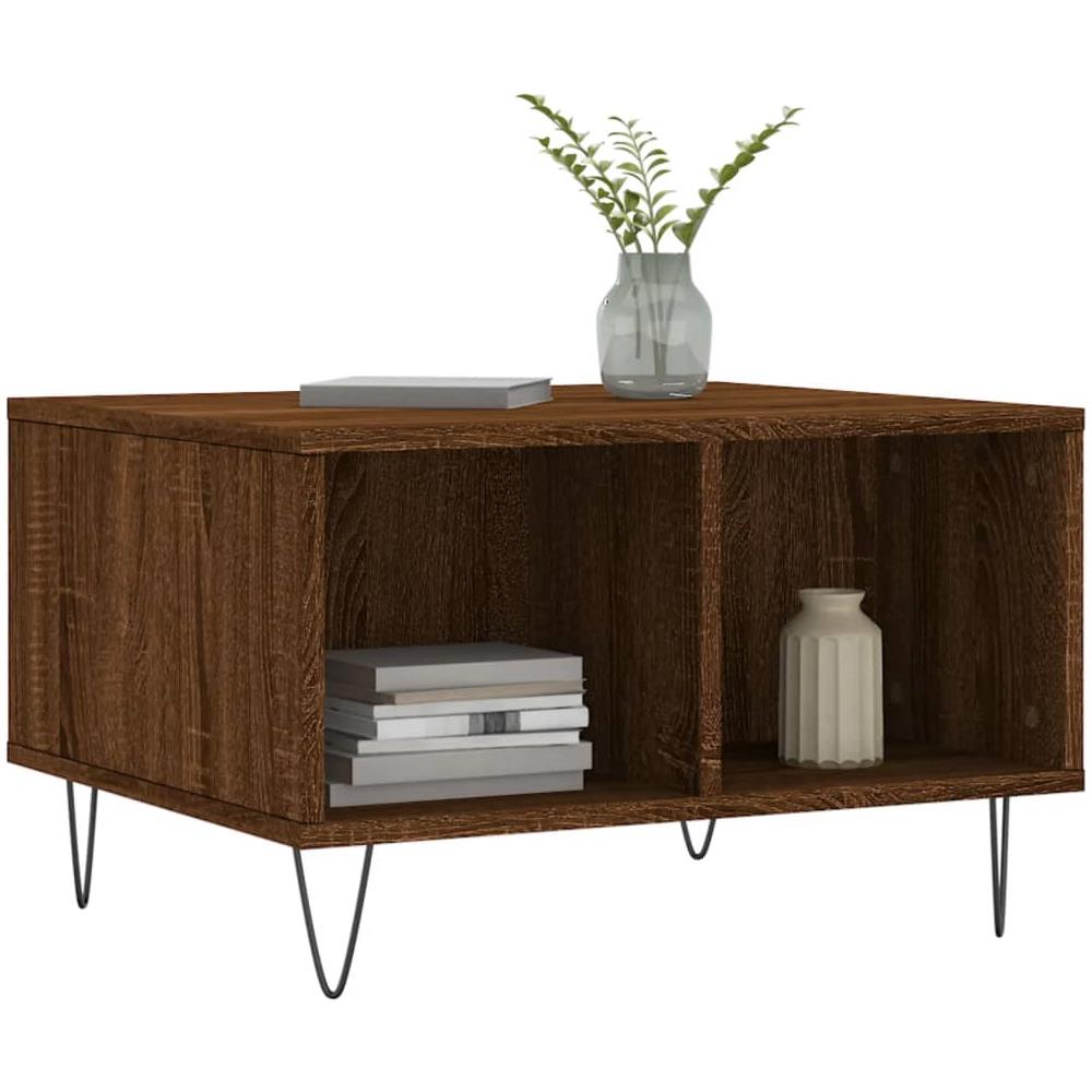 Tavolino Da Salotto Rovere Marrone 60x50x36,5 Cm In Multistrato - Foto 3
