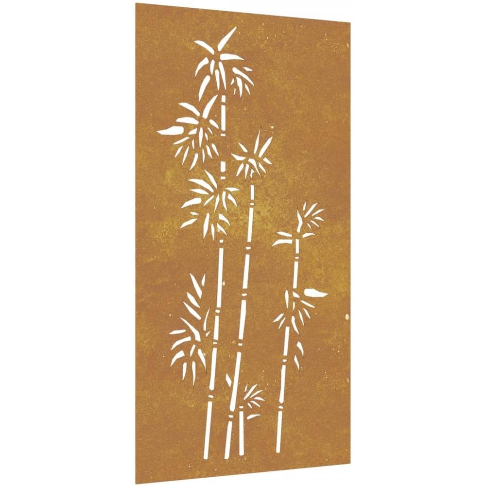Decorazione Muro Da Giardino 105x55 Cm Bambù In Acciaio Corten - Foto 2