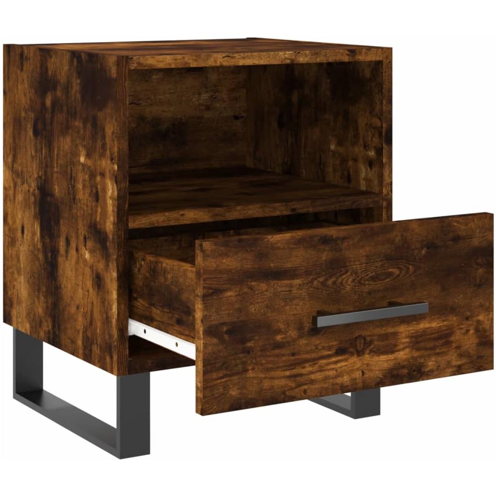 Comodino Rovere Fumo 40x35x47,5 Cm In Legno Multistrato - Foto 3