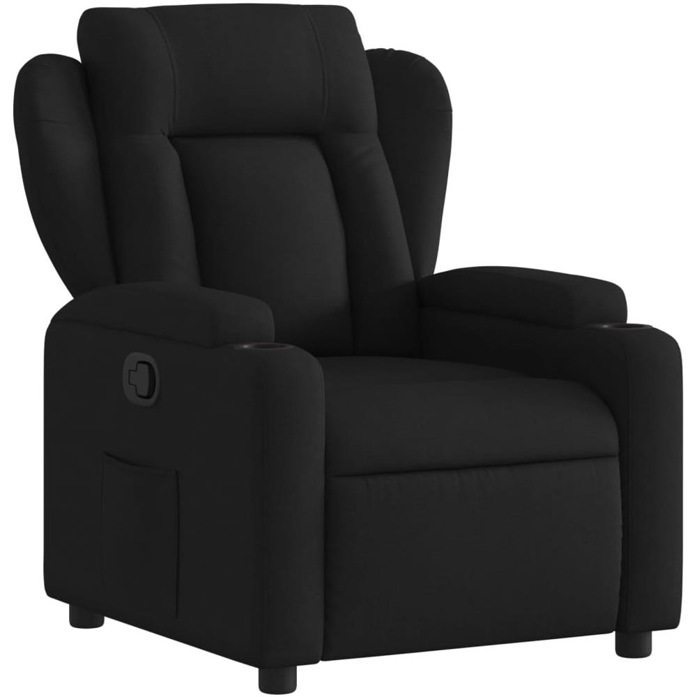 Poltrona Reclinabile In Tessuto Nero - Foto 2