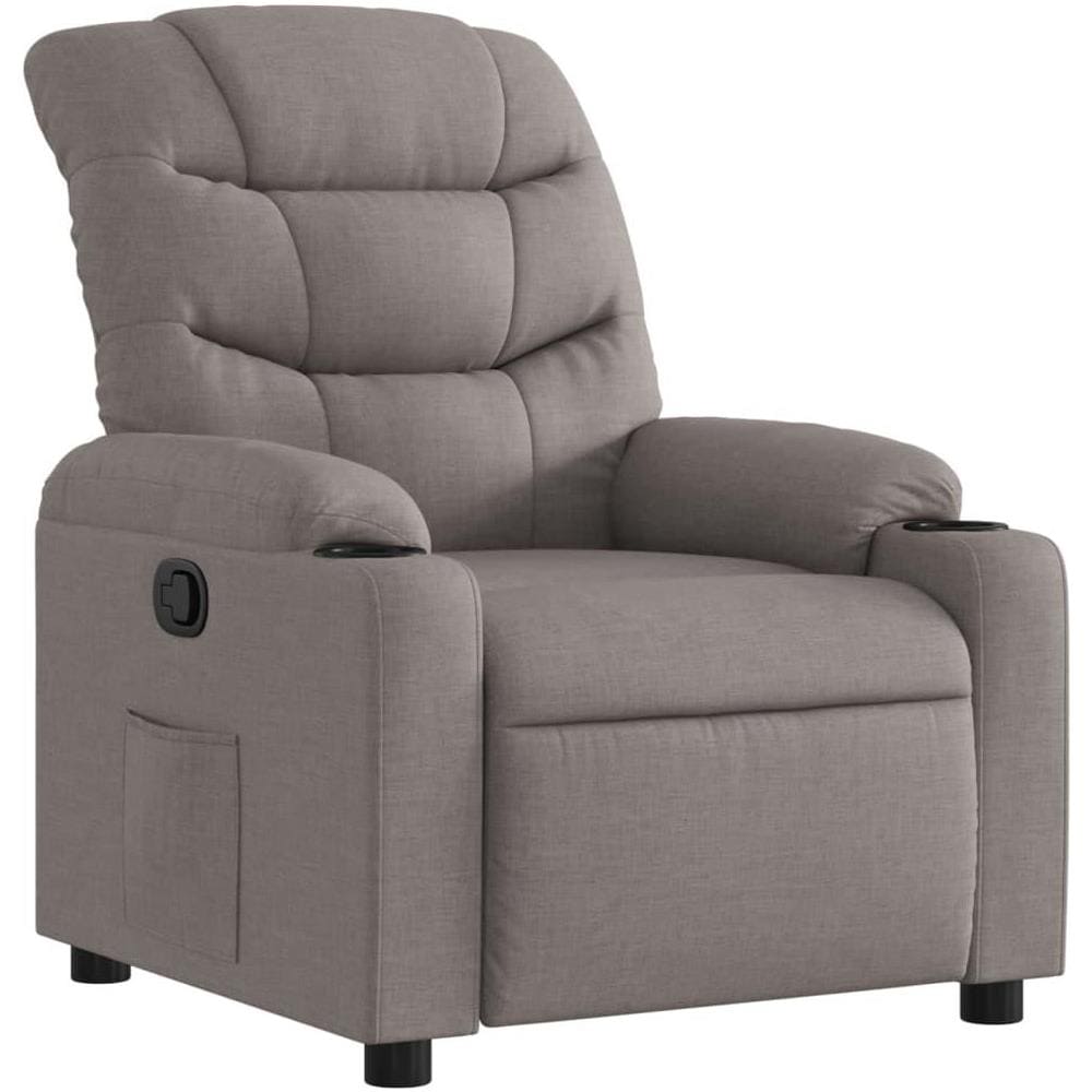 Poltrona Reclinabile in Tessuto Tortora - Foto 1