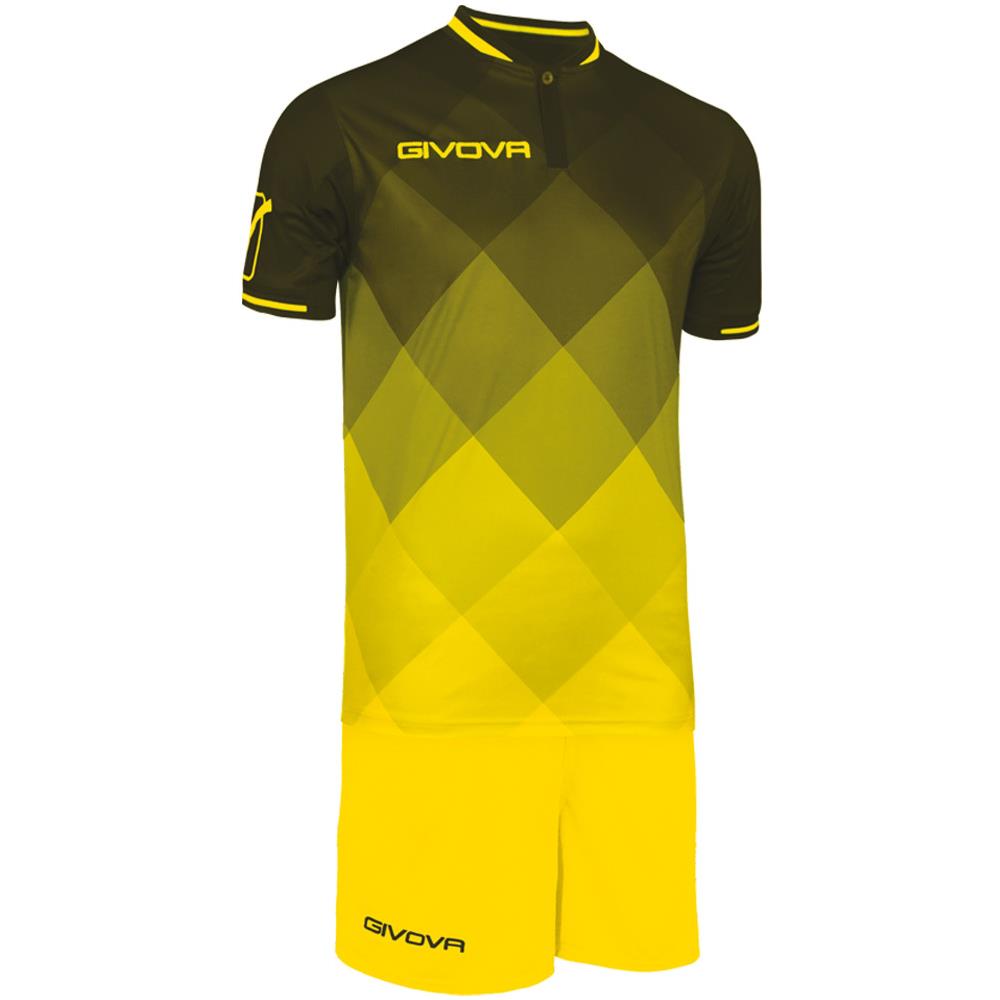 Kit Shade Mc Givova Nero / giallo Corsa Sport Uomo Staff Running Jogging Allenamento Relax Calcio Calcetto Torneo Scuola Sport - Taglia M - Foto 1