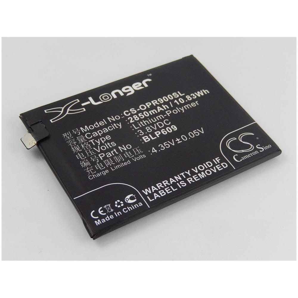 Li-polymer Batteria 2850mah (3.8v) Per Cellulari E Smartphone Oppo R9, R9 Dual Sim, R9 Dual Sim Td-lte 64gb, R9tm Sostituisce Blp609. - Foto 1