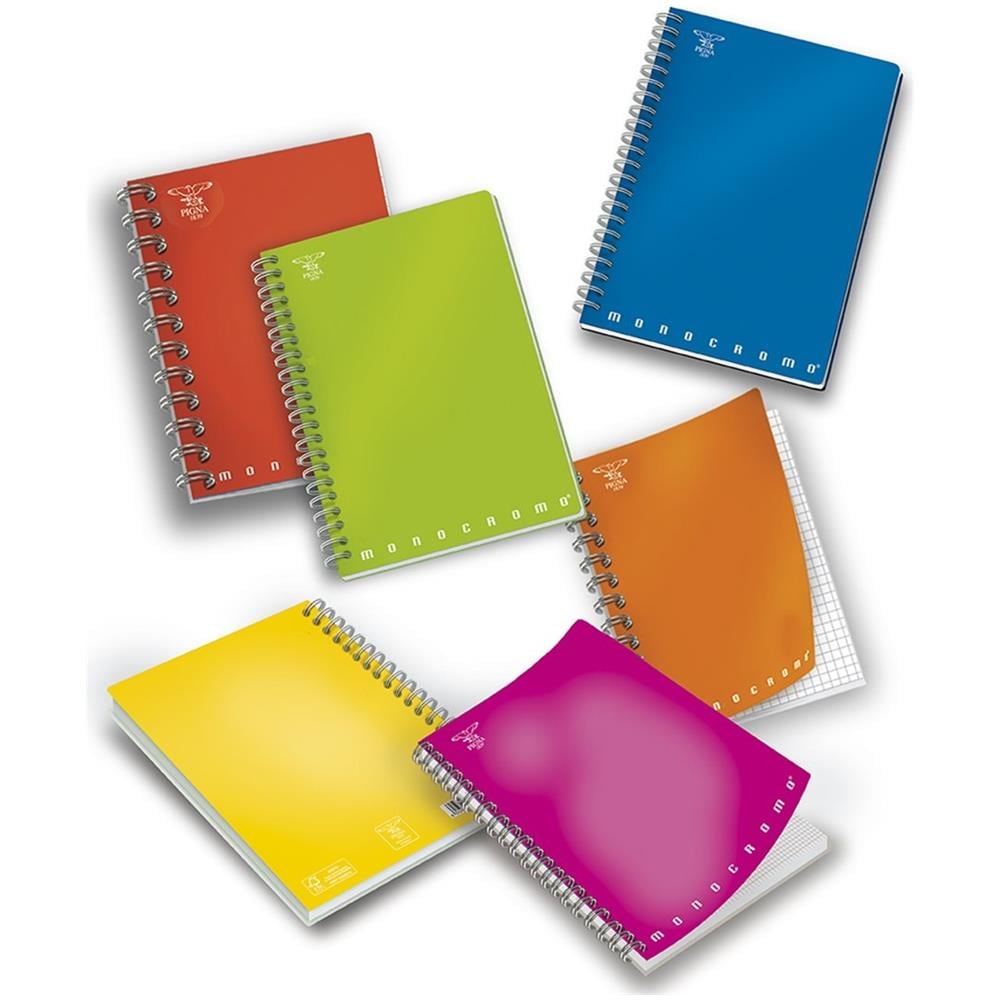 5 Quaderni Spiralati Senza Fori 02155604m Rigatura 4m Formato A5 - Foto 1