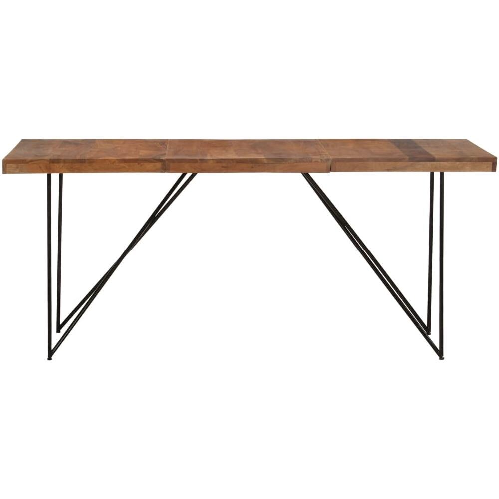 Tavolo Da Pranzo 180x90x76 Cm In Legno Massello Di Acacia - Foto 2