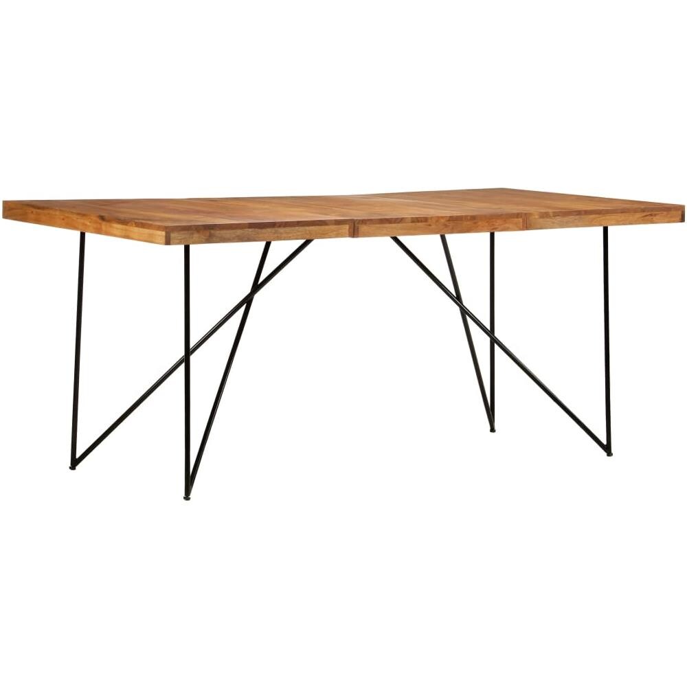 Tavolo Da Pranzo 180x90x76 Cm In Legno Massello Di Acacia - Foto 8