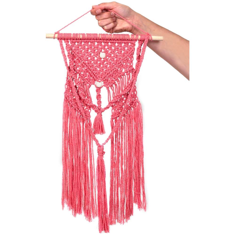 Graines Creatives - Kit Sospensione In Macramé Rosa - Foto 1