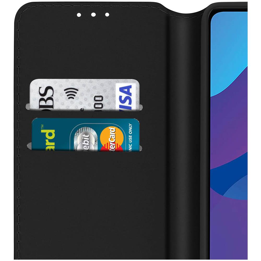 Custodia Honor 9a Portacarte Funzione Supporto Similpelle Liscia Nero - Foto 5