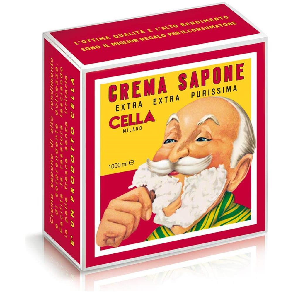 Crema Da Barba Sapone - Formato Xl Giant - Confezione Da Un Kilo 1000gr - Crema Da Barba Alle Mandorle - Riempie 12 Volte Il Contenitore Della !! - Foto 2