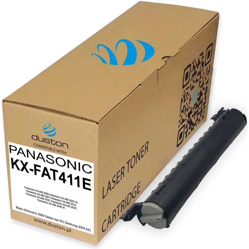 TONER COMPATIBILE - 2x Kxfat411e, Kx-fat411e Negro Compatible Con Panasonic Kxmb2000 2010 2025 2030 - Foto 2