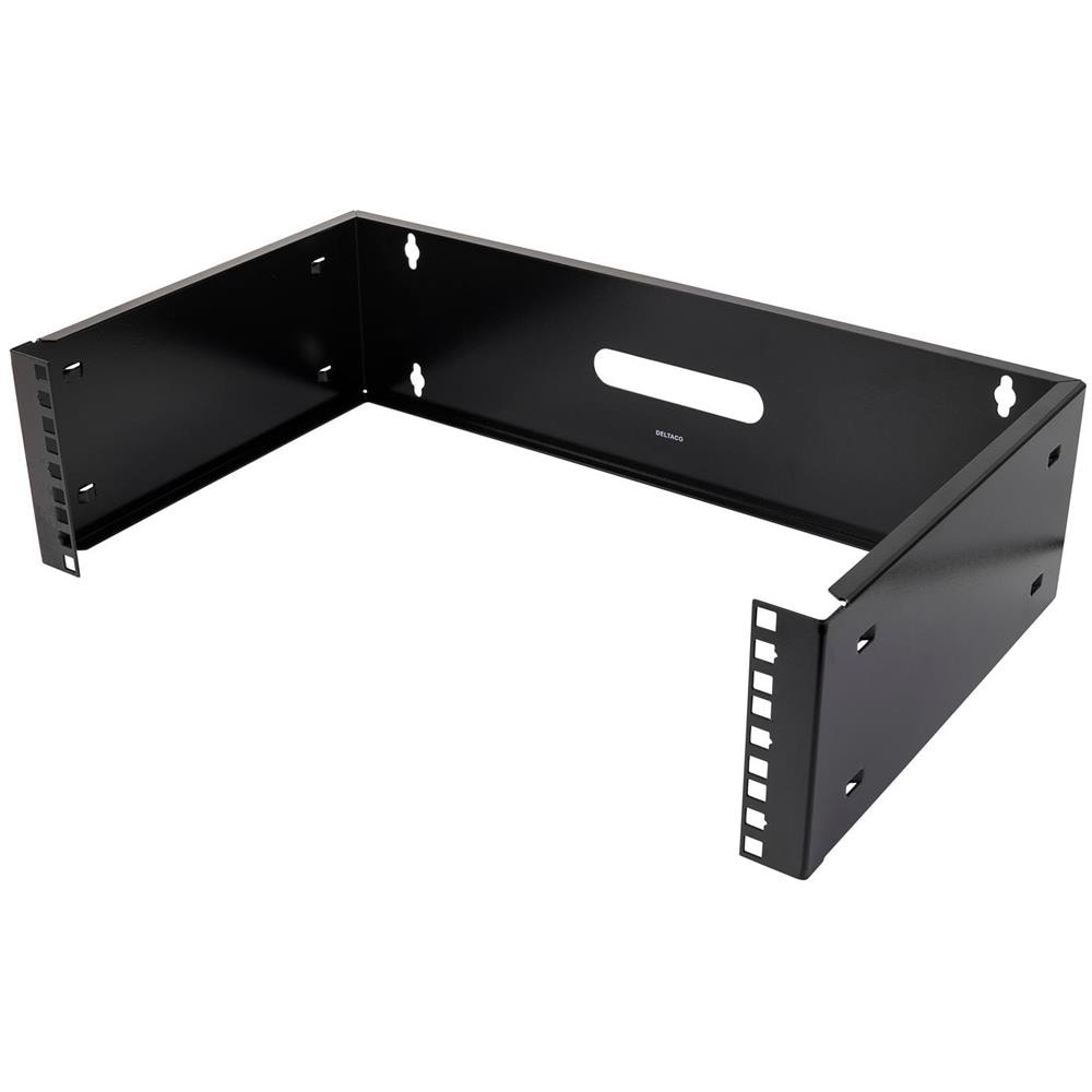 Staffa Da Parete 19 "", 3u, Max 25kg, Struttura In Acciaio, Nera - Foto 1