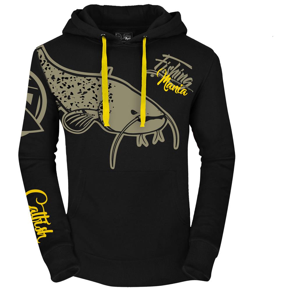 Hoodie Fishing Mania Catfish Nero Xxl - Foto 1