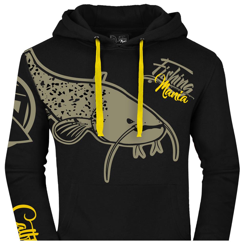 Hoodie Fishing Mania Catfish Nero Xxl - Foto 3