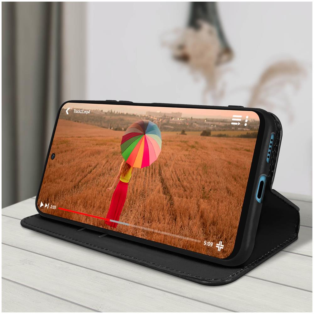 Custodia Xiaomi Poco M4 Pro 4g Portafoglio Funzione Supporto Video Nera - Foto 2