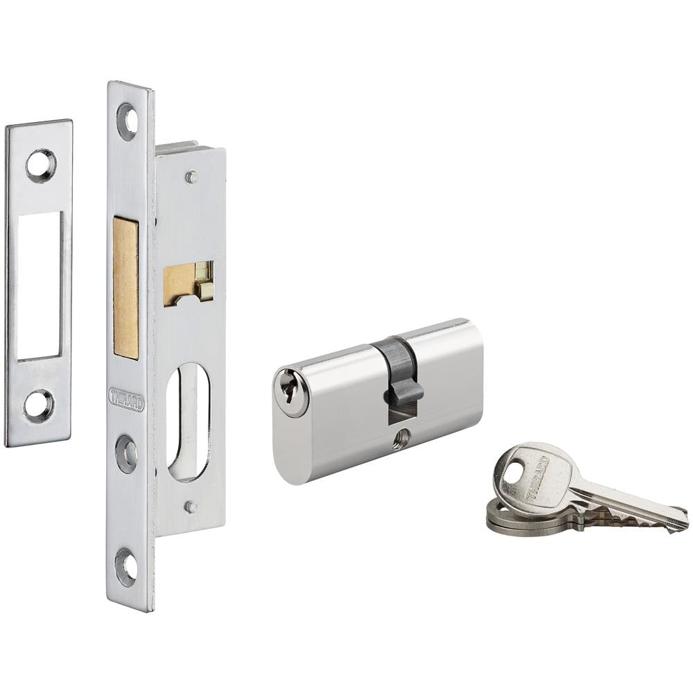 Serratura Da Incasso Con Cilindro Ovale 30x30mm, Per Porta In Metallo, Asse 15mm, Piastra Quadra, 3 Chiavi - - Foto 1