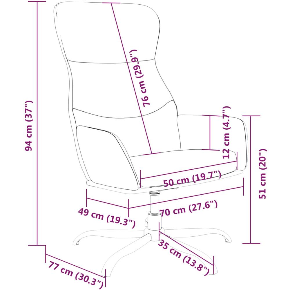 Sedia Relax Grigio Scuro In Tessuto - Foto 2