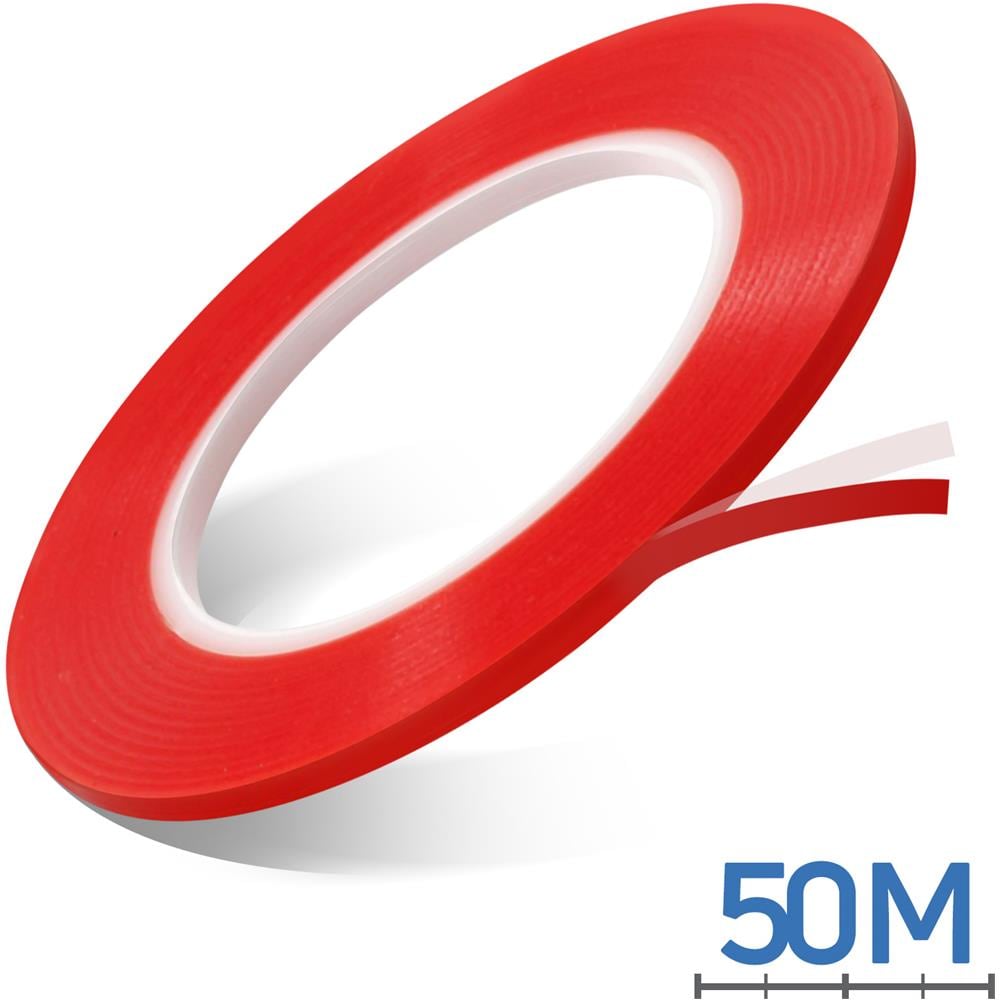 Nastro Biadesivo Double Face Riparazioni 50 M Forte Adesione 4 Mm Trasparente - Foto 2