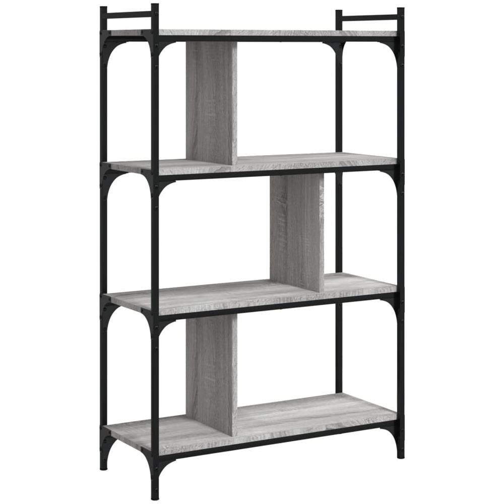 Libreria Grigio Sonoma 4 Ripiani 76x32x123 Cm Legno Multistrato - Foto 2
